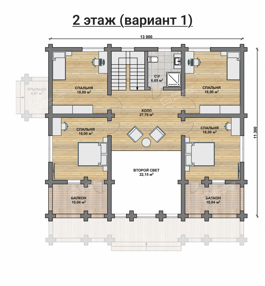 Дом из бревна VZ-152